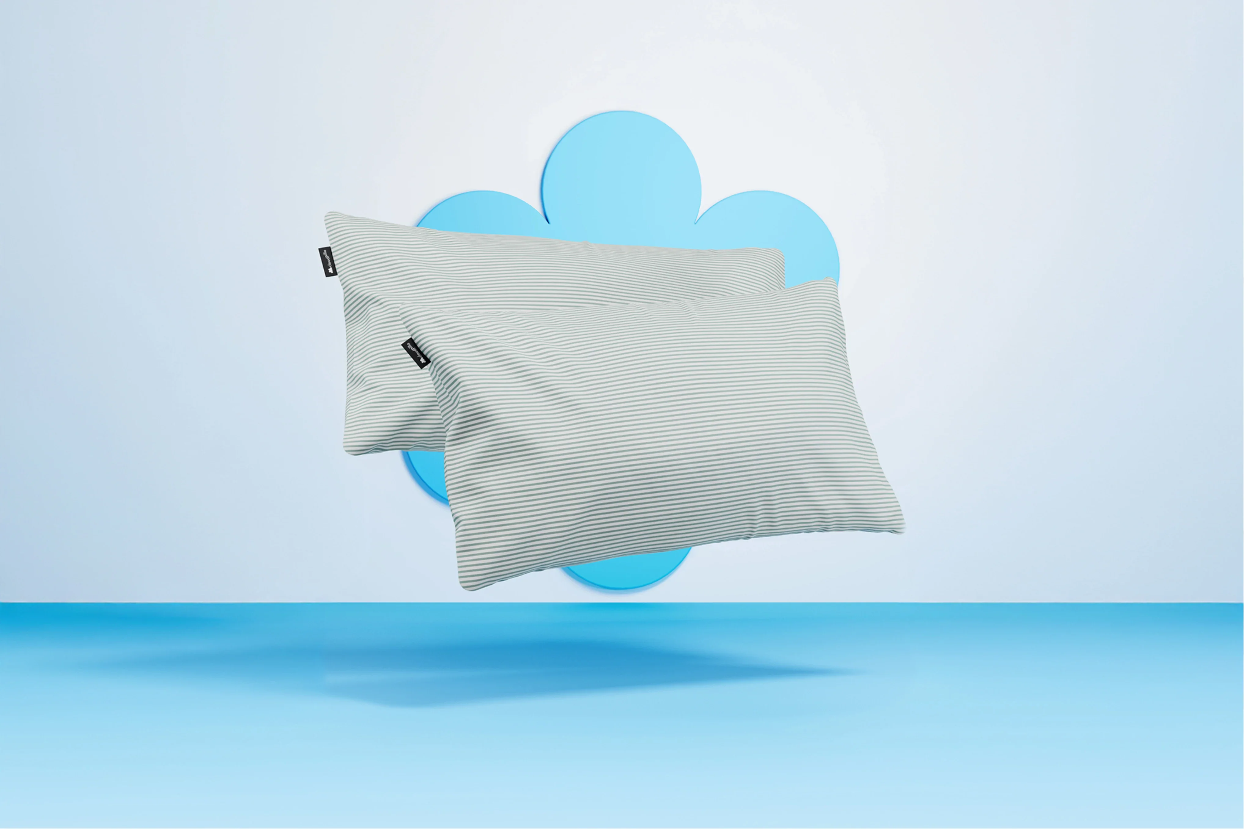 Gestreiftes 2er-Pack Cloudpillo Deluxe 300TC Kissenbezüge 40x80